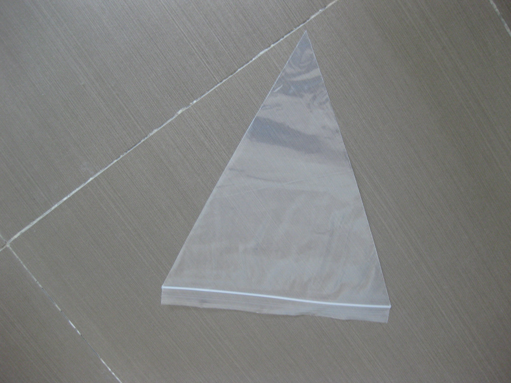 Triangle Ldpe Grip Seal Bag Dengan Stiker Untuk Pizza Saver, Ritsleting Tutup