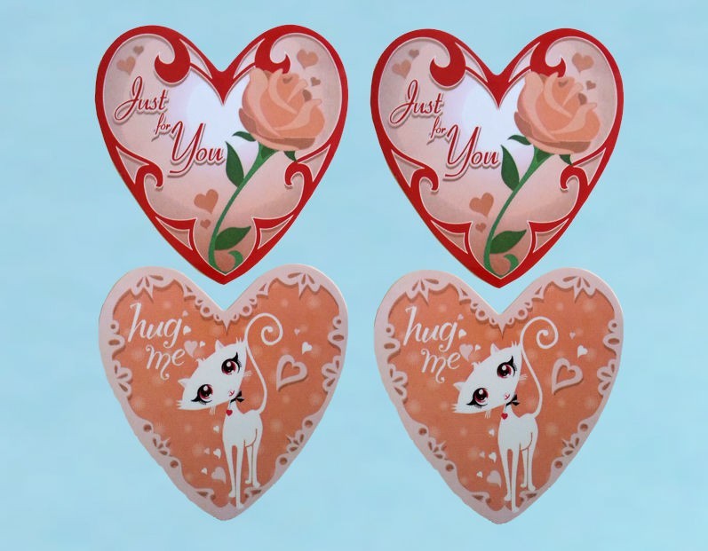 Stiker Bentuk Hati Notebook Self Adhesive Dengan Pola Kartun