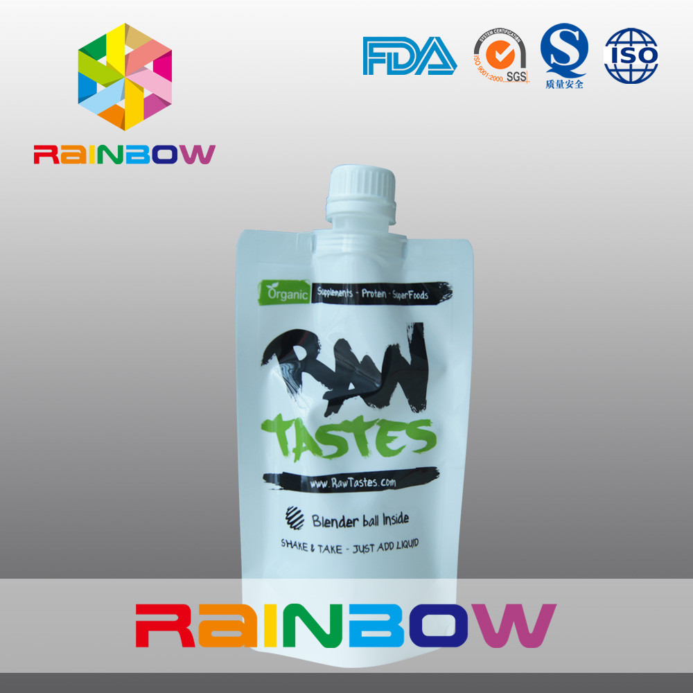 Light Style Stand Up Kantung Plastik Dengan Cerat Untuk Jus Bayi