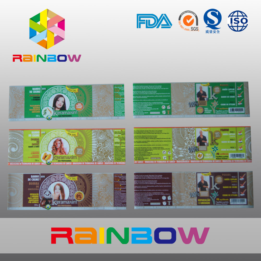 Label Panas Menyusut Lengan PVC untuk Kemasan Botol Minuman dalam Gulungan