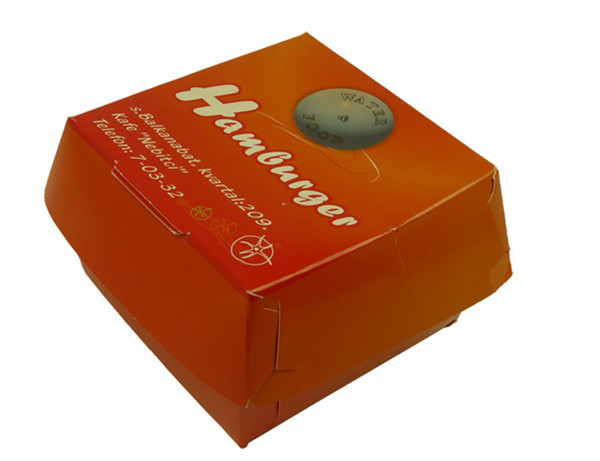 Kemasan Kotak Kertas Desain Cetak Kustom Untuk Restoran Cepat Saji