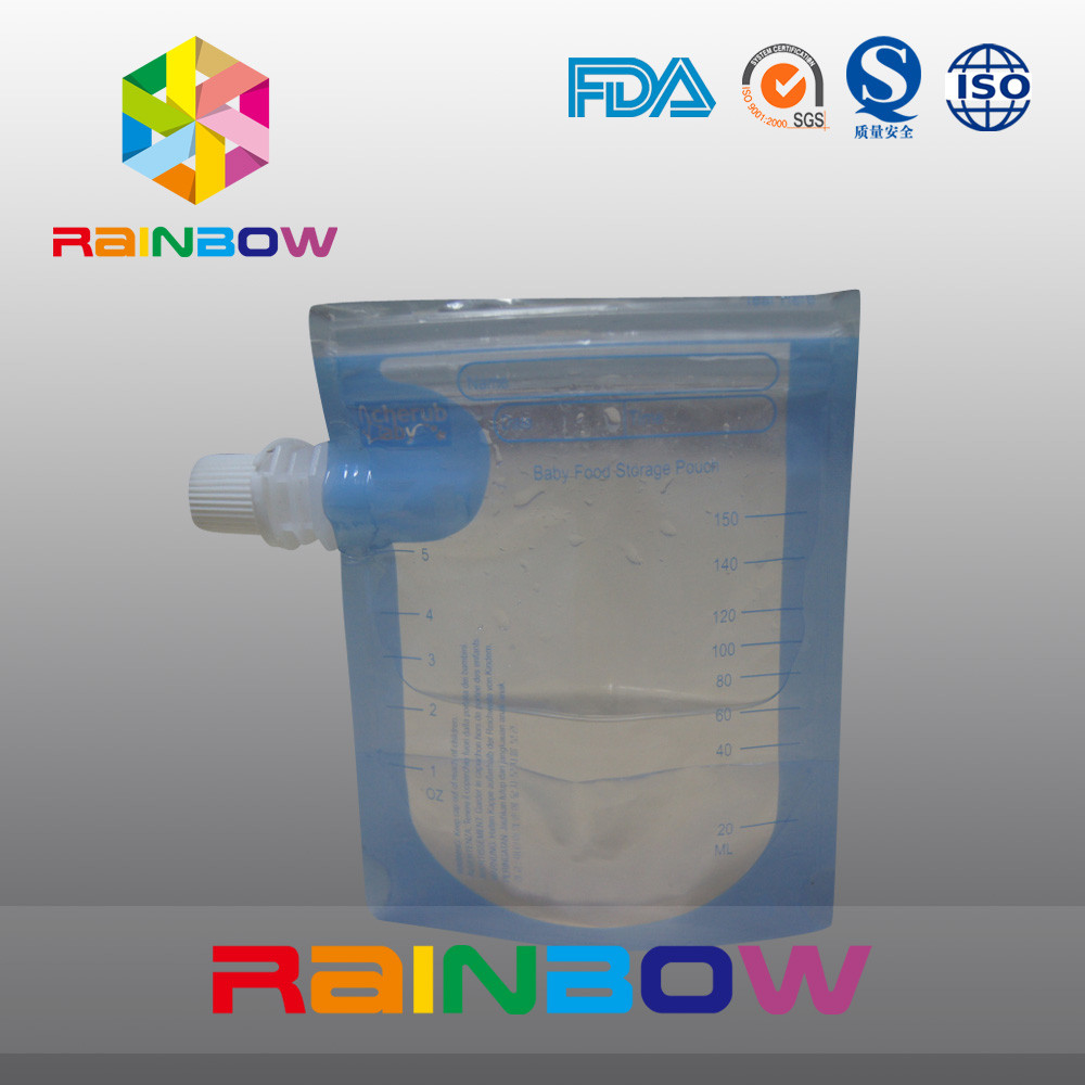 Kantung Tepian Tepung Gusset untuk Air / Minuman, Doypack Dengan Ritsleting