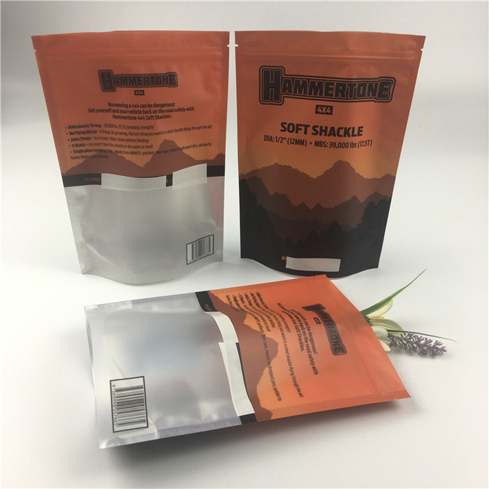 THC Plastic Stand Up Pouch Dengan Zipper Mylar Packaging Bag Untuk Camilan Ganja