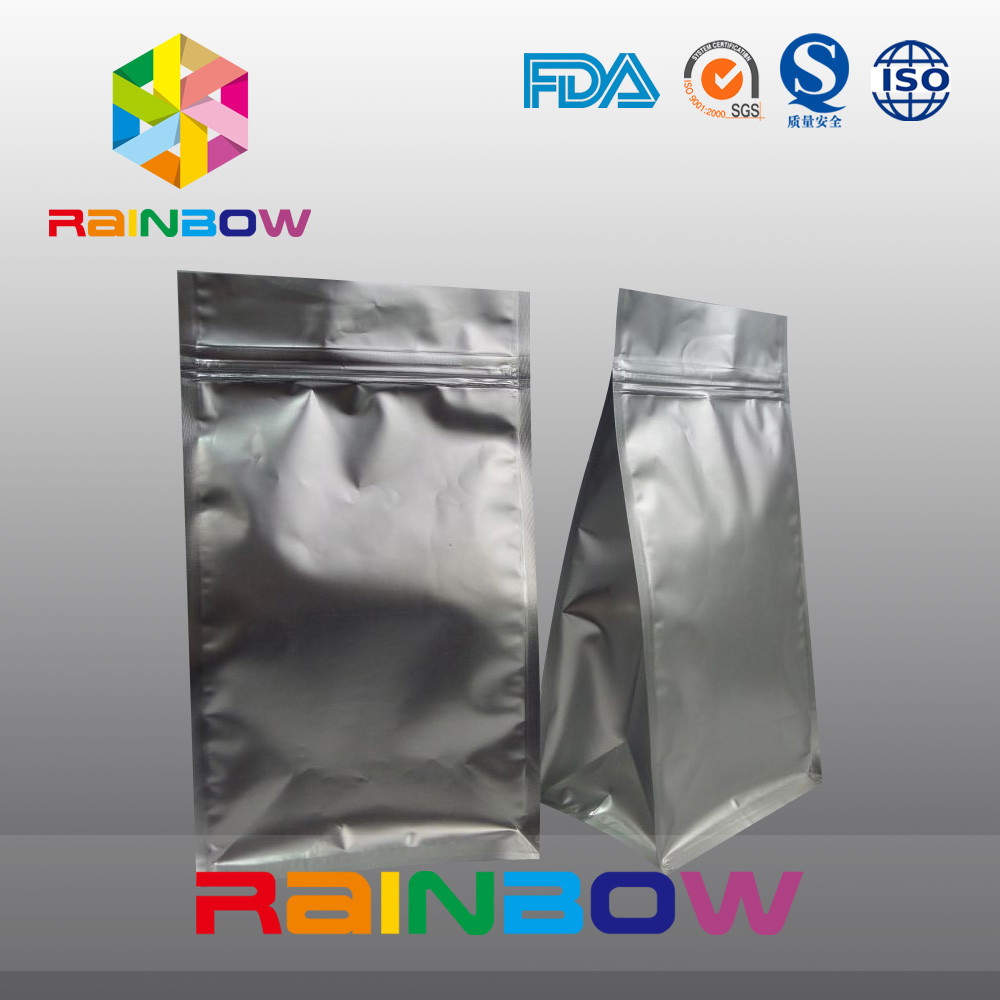 Matt hitam 8 sisi segel kopi kemasan tas buhul ziplock