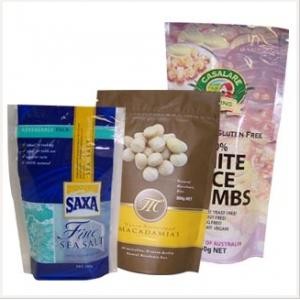 Resealable Zipper Plastic Pouch Packaging Bag Untuk Cookies / Cracker Packaging Bag