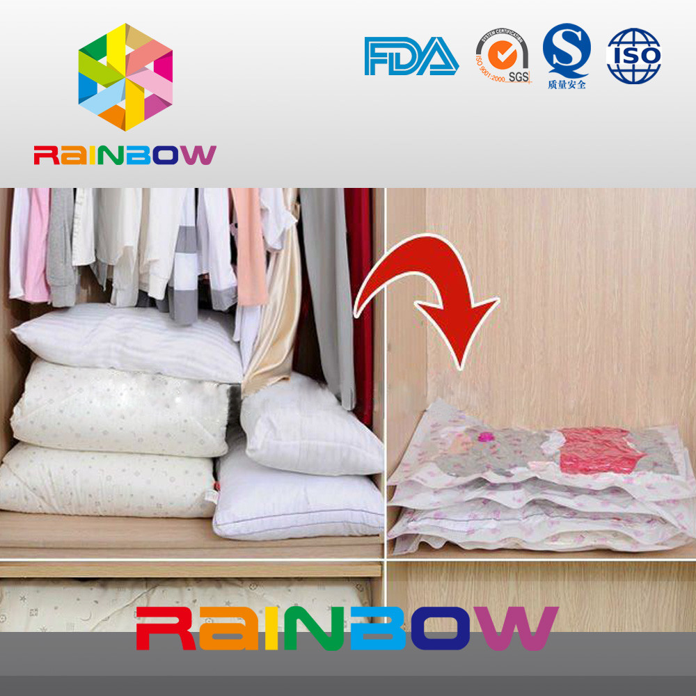 Kantong penyimpanan hemat ruang besar / vakum perjalanan vakum kantong ruang untuk pakaian, selimut