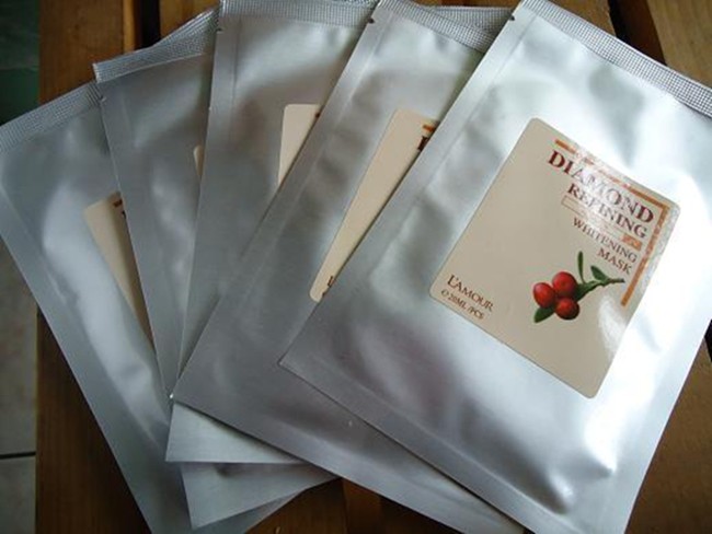 Masker Wajah Kantung Aluminium Foil Tas Paket Kosmetik Desain Sesuai