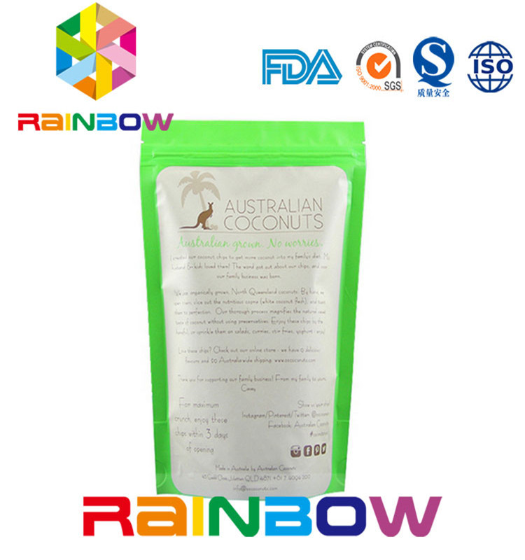 Ziplock Kemasan Snack Bag Disesuaikan Untuk Kemasan Biji Stand Up Bottom Gusset