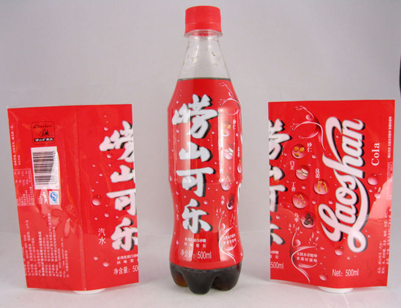 Minuman Botol Body Shrink Sleeves Label PVC / PET Shrink Wrap Cut