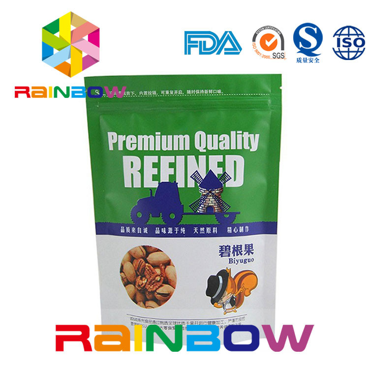 Disesuaikan Dicetak Doy Pack Kacang Kemasan Kantong Zipper Dan Air Mata