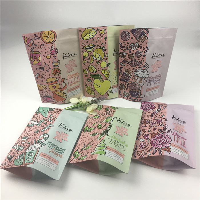 Tas Mylar Stand Up yang Dapat Didaur Ulang 3.5g Untuk Kemasan Biji Kopi Rempah-rempah Tembakau