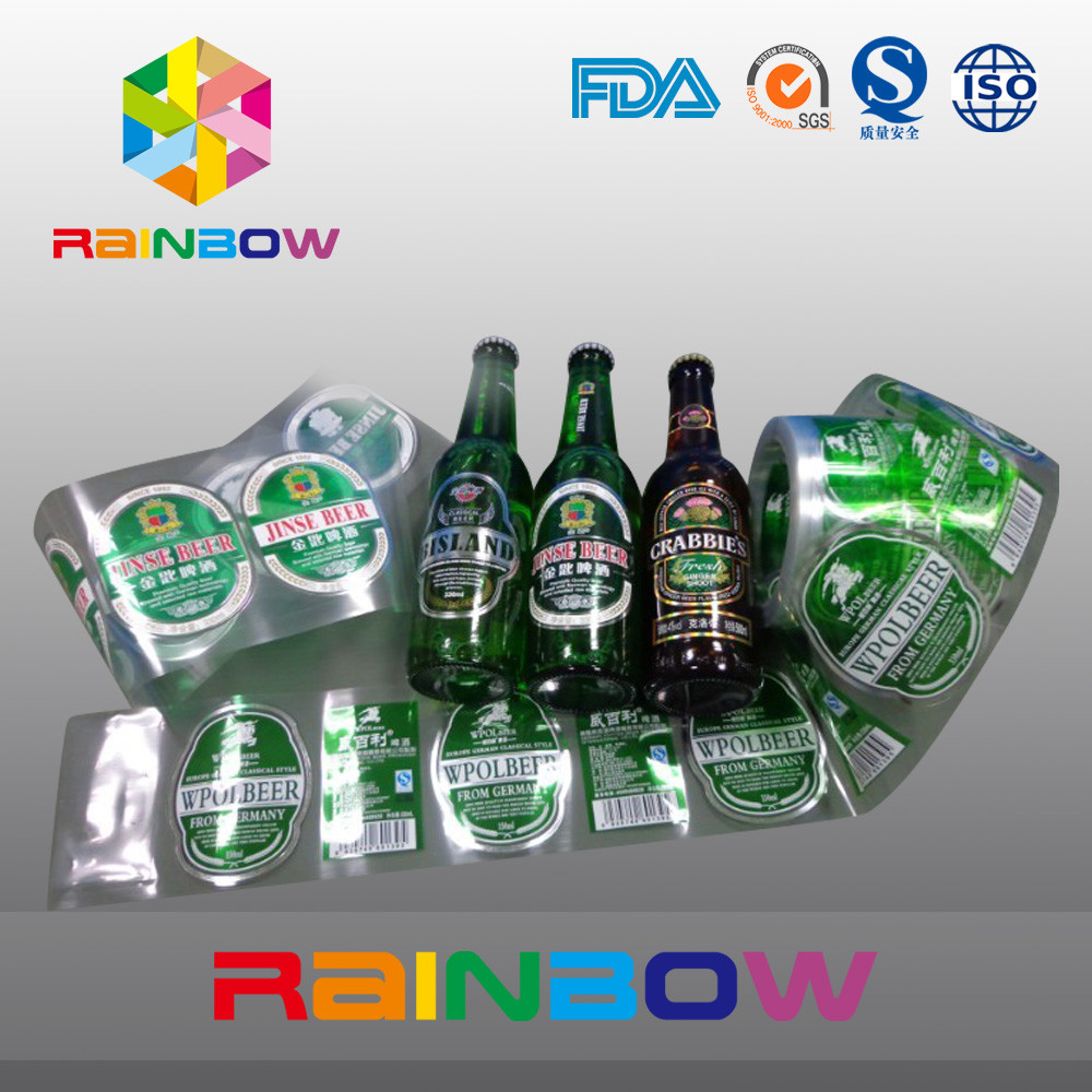 PET / PVC Heat Shrink Sleeve Labels Untuk Anggur / Jus, Logo Cetak Kustom