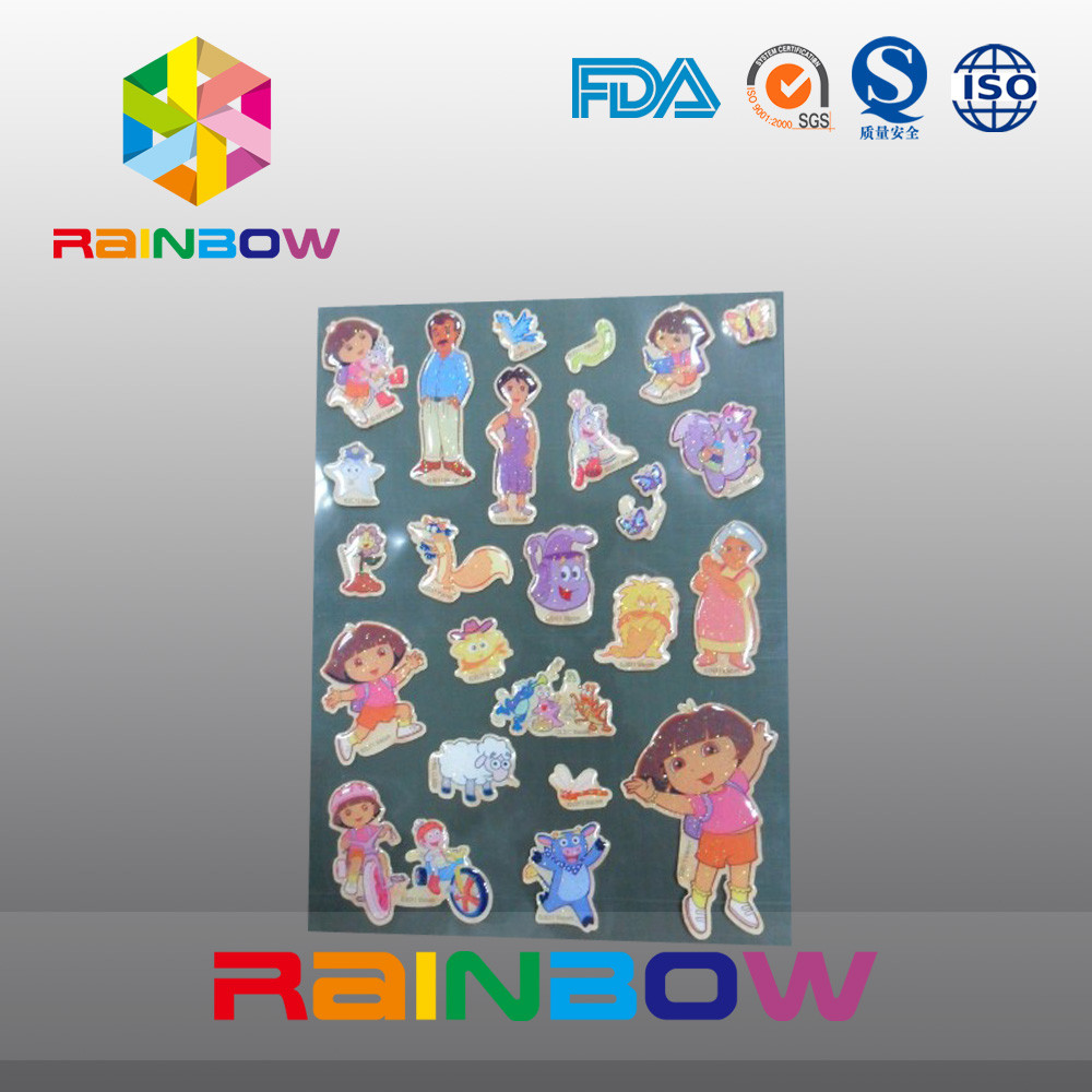 Warna-warni Jelas Tidak Teratur Ekonomi Label Kertas Kustom Didaur Ulang Botol / Kantong Plastik