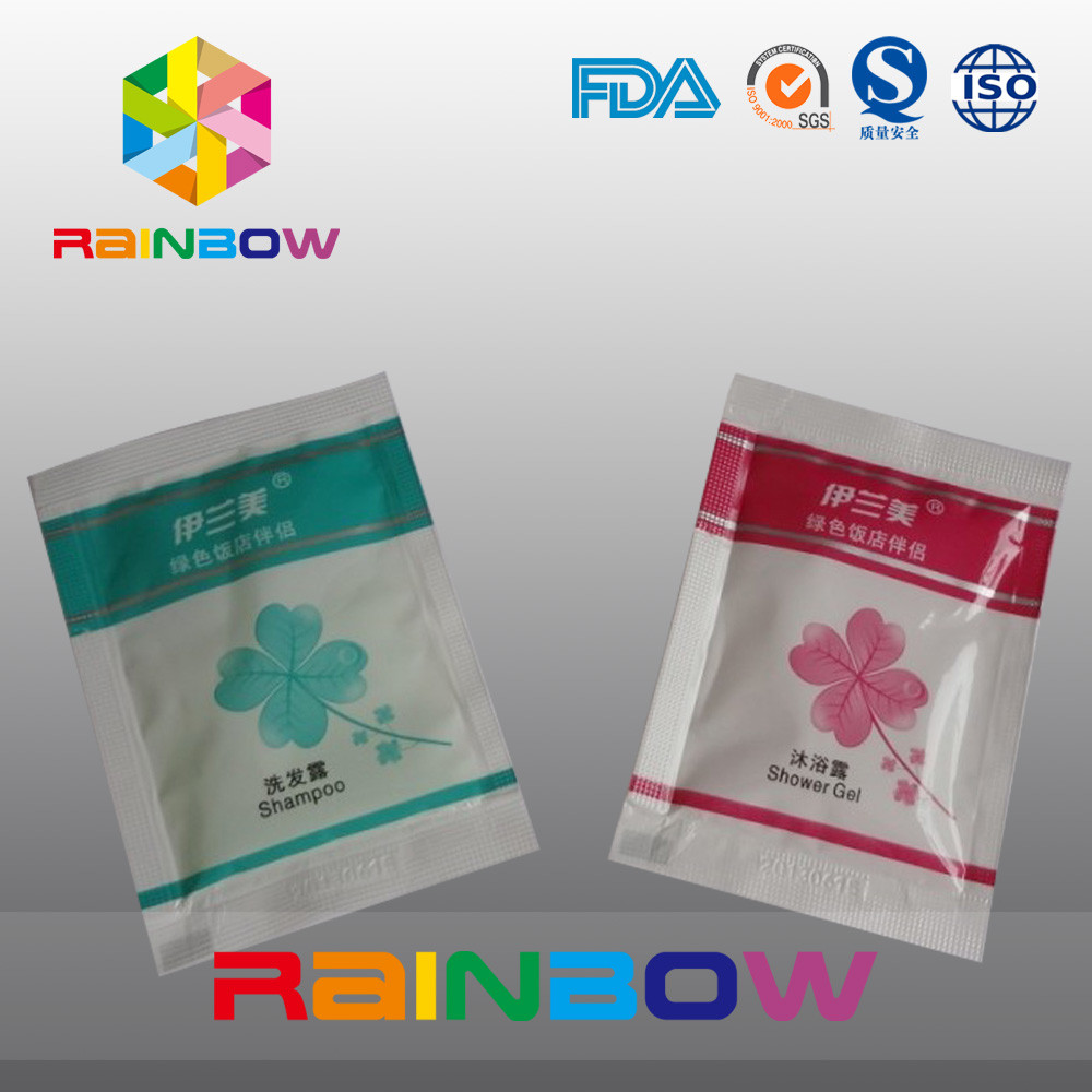 Three-Side Sealed Pouch Kemasan Kosmetik Tas Untuk Kemasan Shampoo / Shower Gel