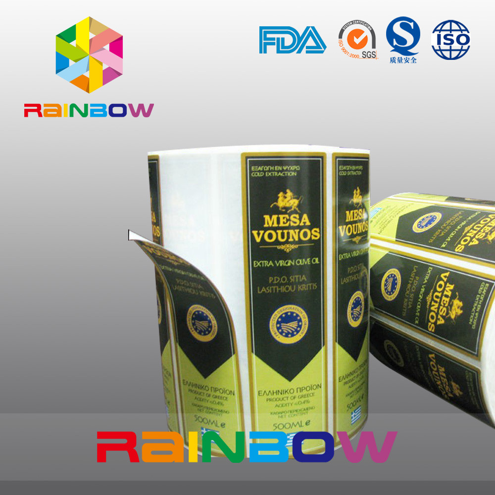 Gelas Anggur Self Adhesive Shrink Lengan Label Dicetak Stiker &amp; Label Botol Anggur