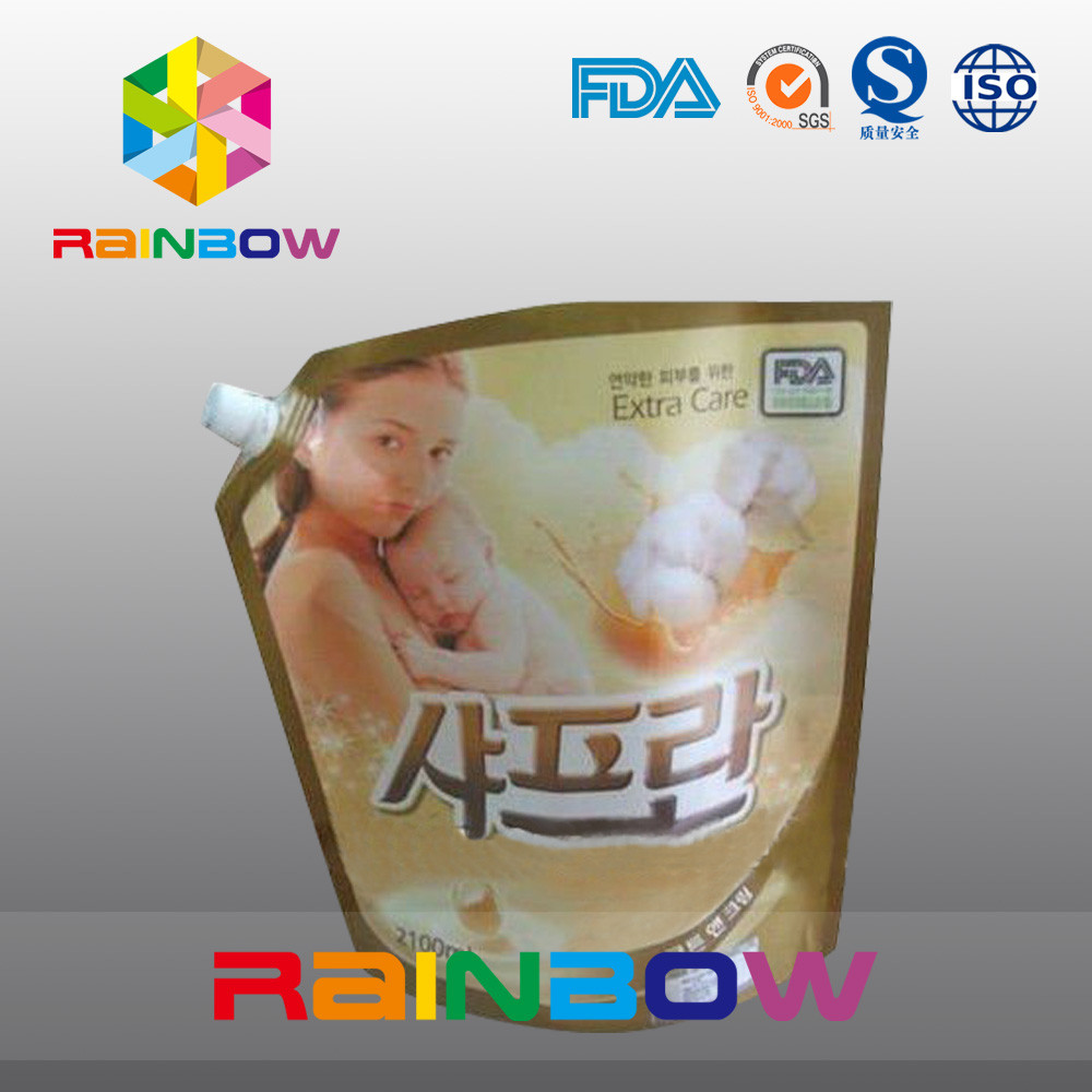 Kustom Dicetak Food Grade Stand Up Spout Pouch Kemasan Untuk Babyfood / Susu