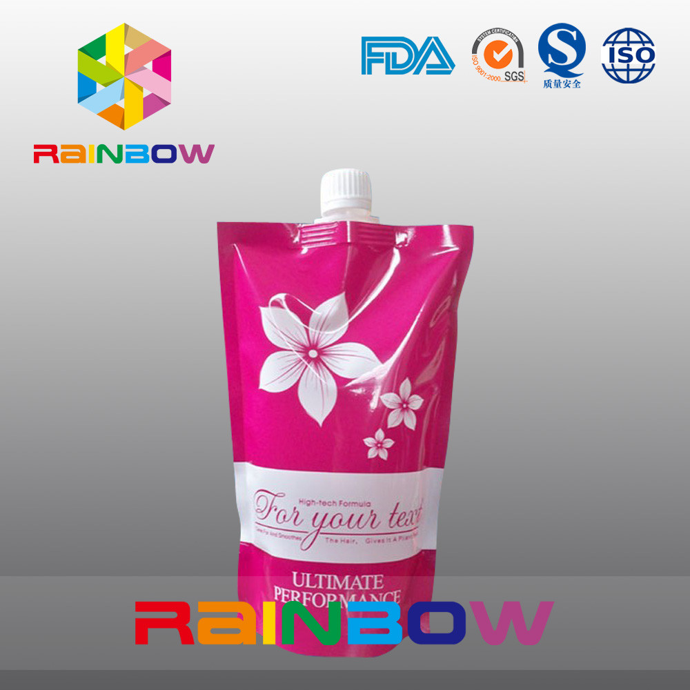 Merah Stand Up Spout Pouch Packaging Dengan Top Spout, Liquid Spout Bags