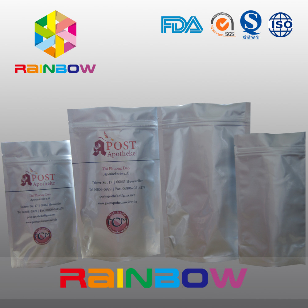 Kantung Foil Stand Up Cetak Disesuaikan Dengan Ritsleting Untuk Bumbu / Obat Herbal