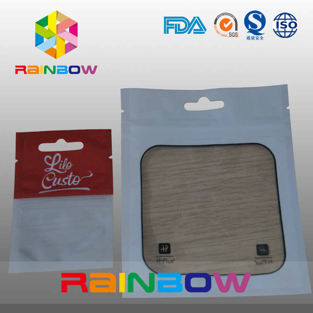 Mylar Ziplock Bag Kantong Plastik Kemasan Dengan Jendela Transparan Untuk Barang