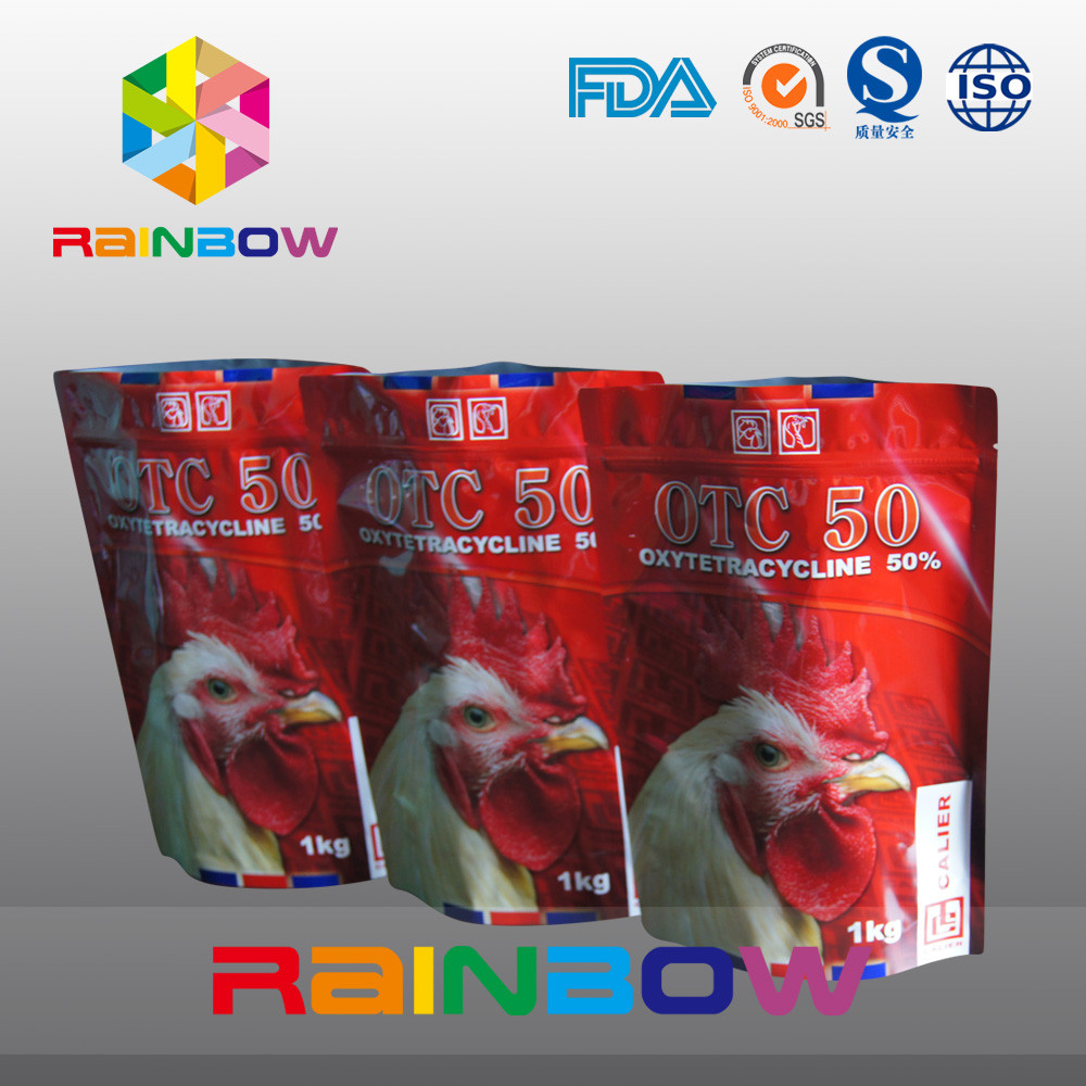 Stand Up Pet Food Pouch Dengan Zipper / Plastik Food Grade Animal Tukey Food Bag