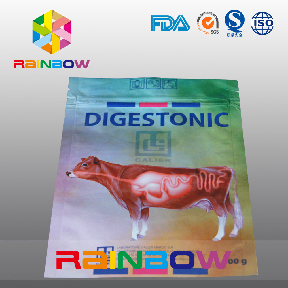 100g Makanan Hewan Peliharaan / Sapi Kemasan Kantong Makanan Hewan Peliharaan Dengan Logo Kustom Dicetak