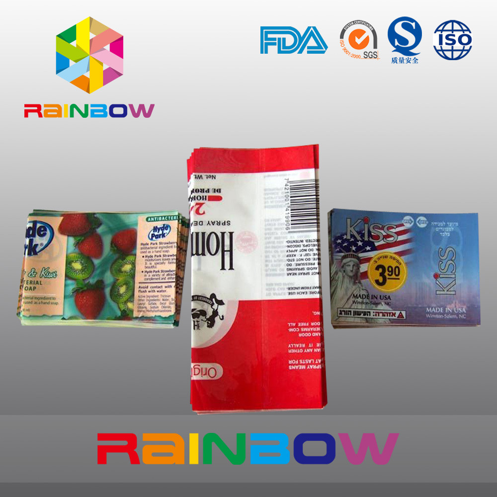 Label dicetak tahan air PVC / PET panas menyusut lengan untuk botol