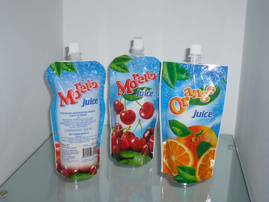 Kemasan Stand Up Spout Pouch Untuk Honey / Juice Spout Bag / Liquid Packing Bag