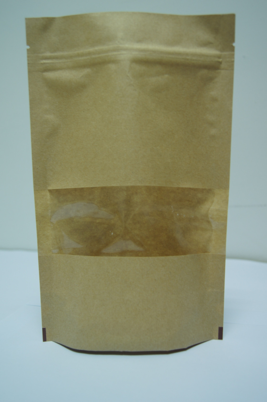Disesuaikan kantong kertas daur ulang berdiri Brown Kraft Paper Bag OEM