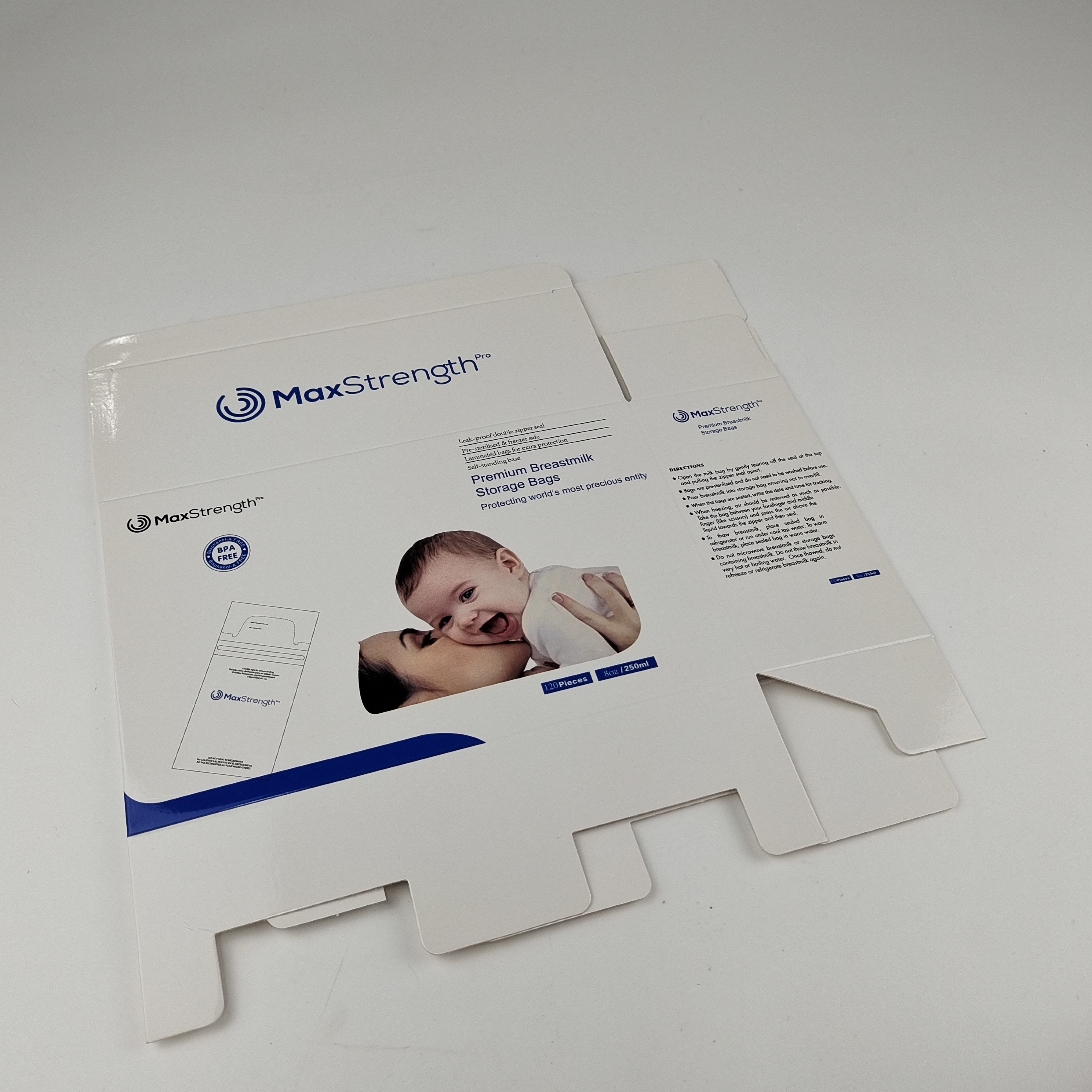 400g Kotak Penyimpanan Karton Kotak Kemasan Susu Persegi Panjang Disesuaikan