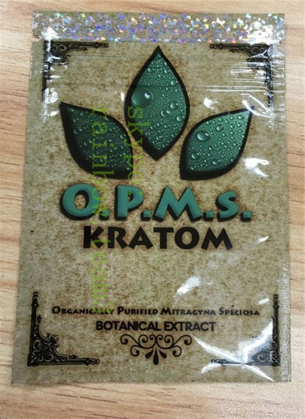 Aluminium foil tas kemasan ziplock atas untuk kapsul cannabinoids kratom / mitragyna