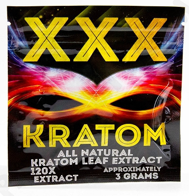 3g Xxx Kratom Powder Ziplock Bag / Kratom Herbal Incense Packaging Bag