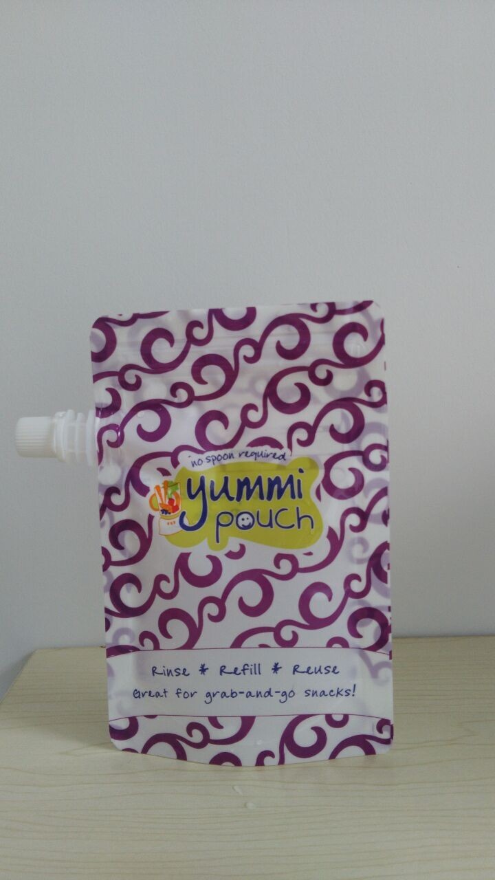 Disesuaikan 5oz BPA Free Stand Up Baby Food Pouch dengan Ziplock