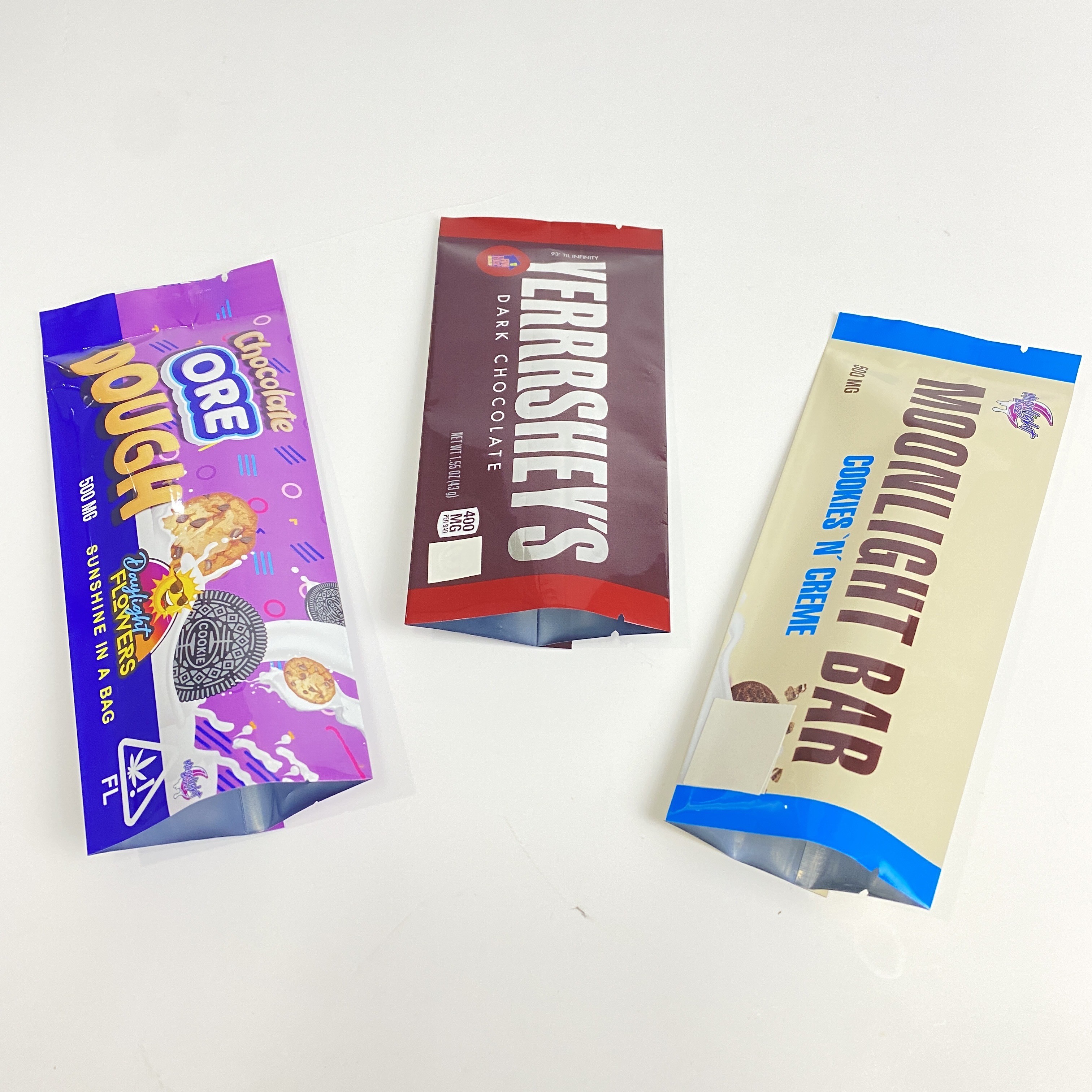 Logo Kustom Kembali Sealed Bag Candy Gummies Seed Packaging Pouches