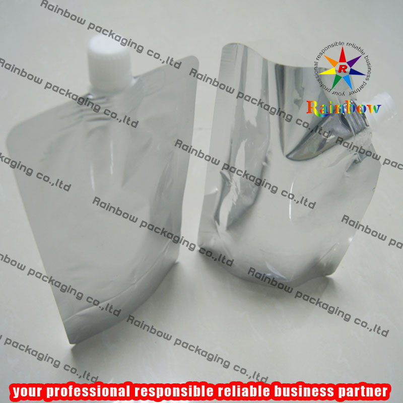 Aluminium Foil Plain Spout Pouch Packaging Dengan Cap