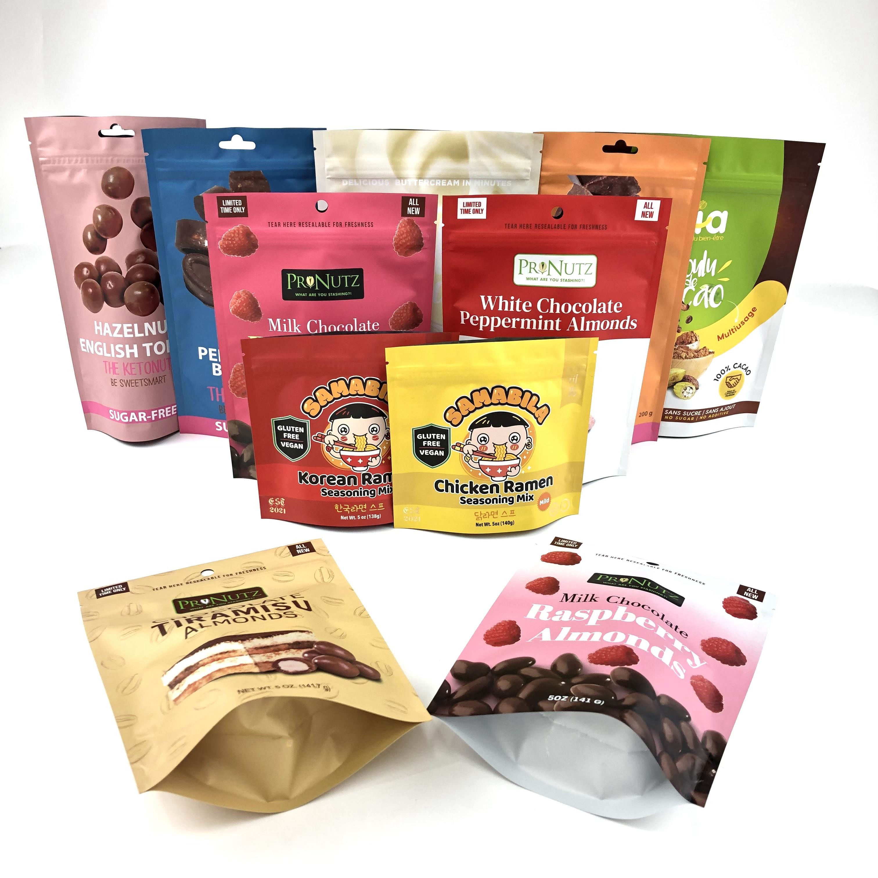 Kemasan Digital 3.5g Makanan yang Dapat Dimakan Stand Up Bag Ziplock Smell Proof Plastic Bag