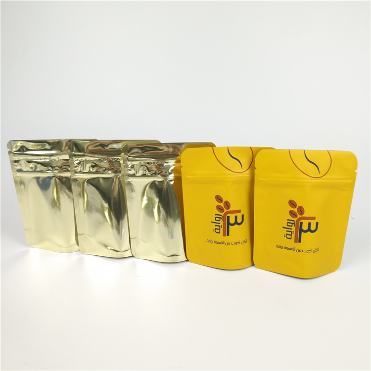 Tas Kemasan Makanan Berwarna Stand Up Food Grade Laminated Aluminium Foil Mylar Zip Lock Bags