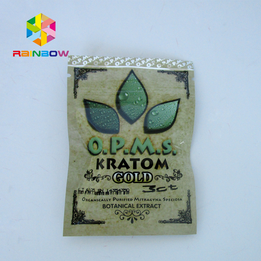 Kratom Herbal Incense Bag Packaging Dengan Zip Lock, Herbal Incense Bag