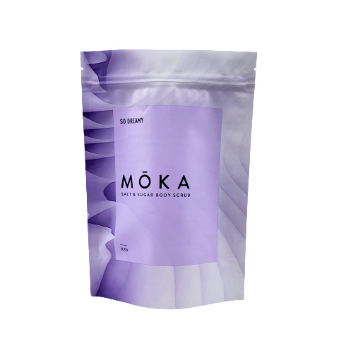 Logo Kustom Dicetak Stand Up Ziplock Pouch Garam Laut / Sabun Cair / Kemasan Lulur