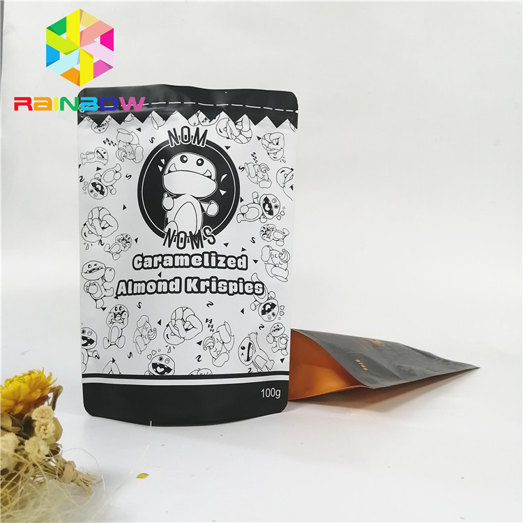 3.5g Mylar Ziplock Bags Custom Printed Moisture Proof Untuk Pengemasan Biskuit Permen Manis
