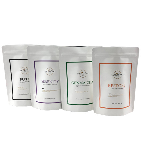 Logo Kustom White Coffee Beans Tea Mylar Aluminium Foil Bags Smell Proof