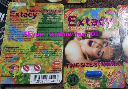Extacy Sex Pill MAX Strength Paper Box Packaging Tahan Lama Logo Disesuaikan