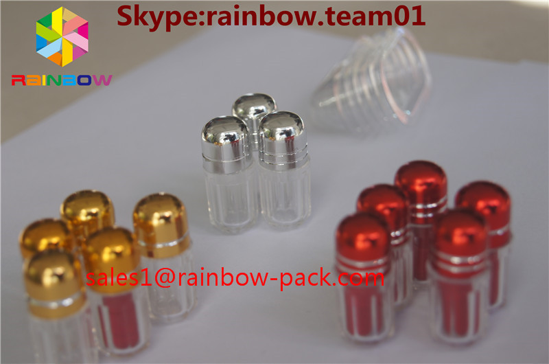 Bentuk Pil Plastik Hexagonal Bentuk Botol Kapsul Kosong Untuk Pil Tunggal