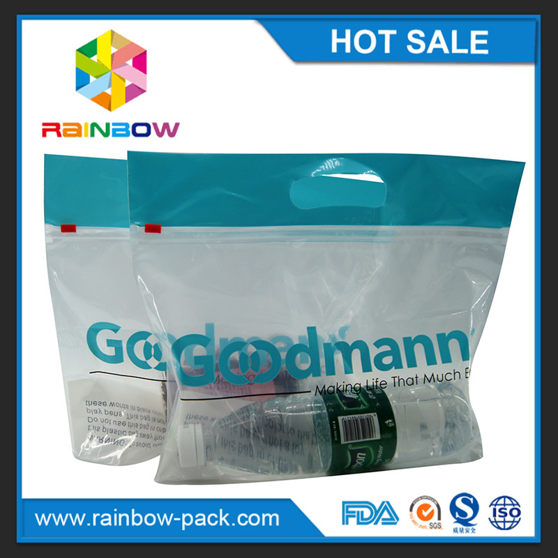 Logo disesuaikan Dicetak tas kustom tas bukti bau slider ziplock Buah Kemasan dengan lubang hange