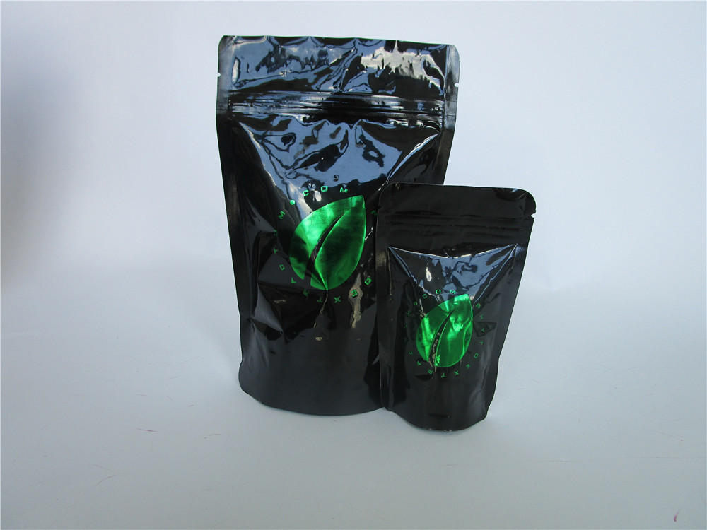 Tas Ziplock Hitam Plastik Ganja Medis / Tembakau / Herbal / Bumbu Packing