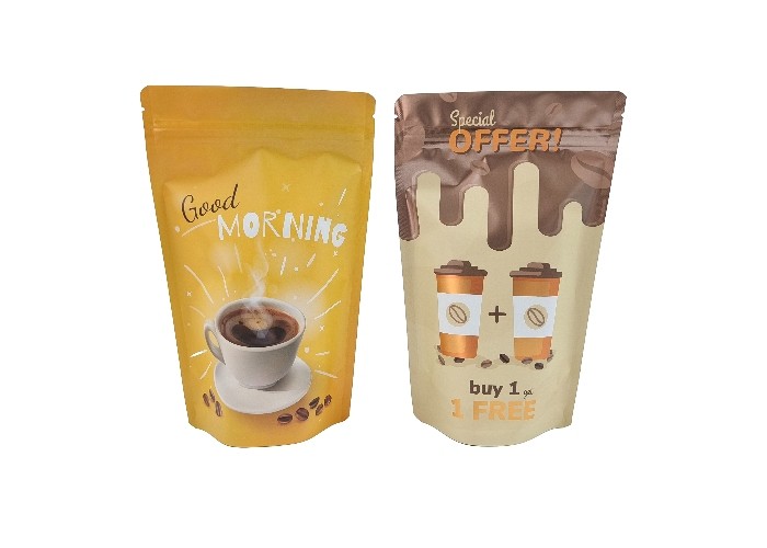Tas Kopi Kustom 250g 500g 1kg Tas Ziplock Stand Up