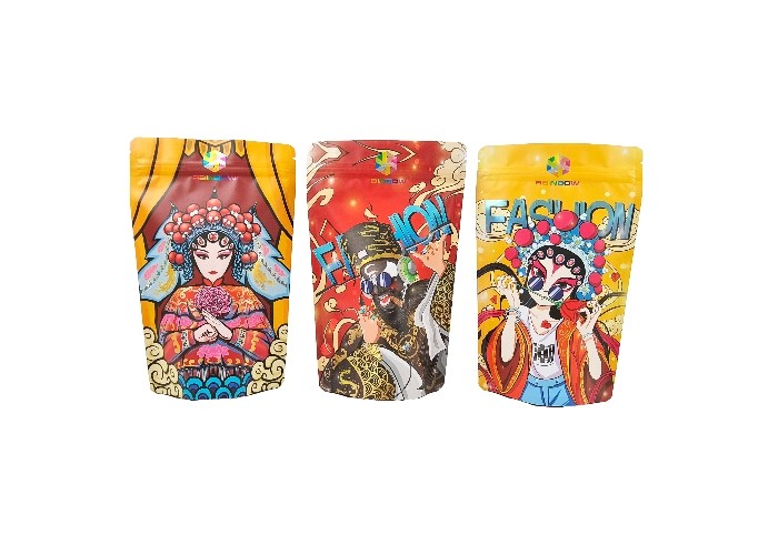 Penyimpanan Makanan Penutup Kacang Permen Kacang Makanan Berdiri Kantong Makanan Mylar Dengan Ziplock yang Dapat Ditutup Kembali