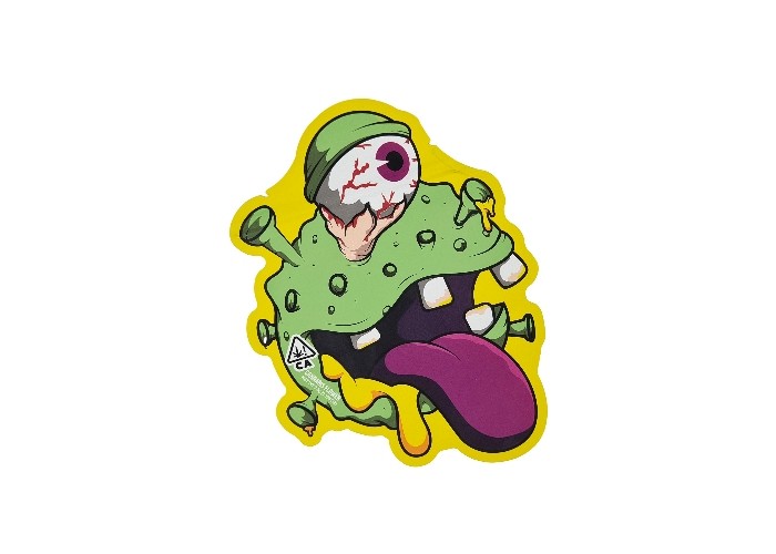 Sentuhan Lembut Bau Bukti 3.5g Die Cut Mylar Tas Hologram Kemasan yang Dapat Dimakan