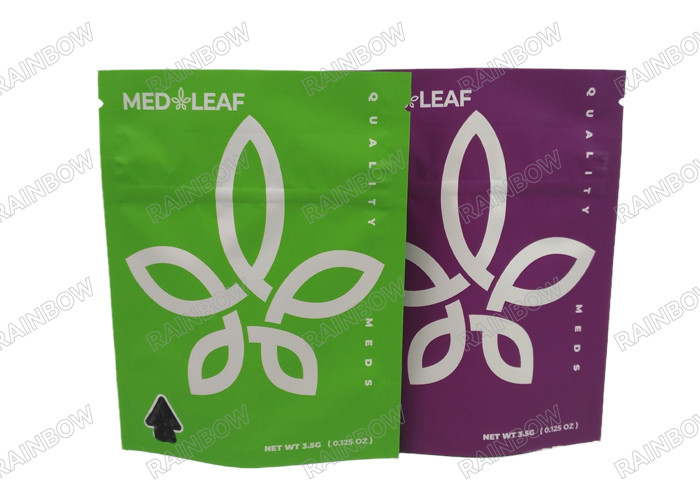 Pencetakan Digital 3.5g 7g 14g 28g Stand Up Gummy Herbal Weed Bag dengan Tear Notch