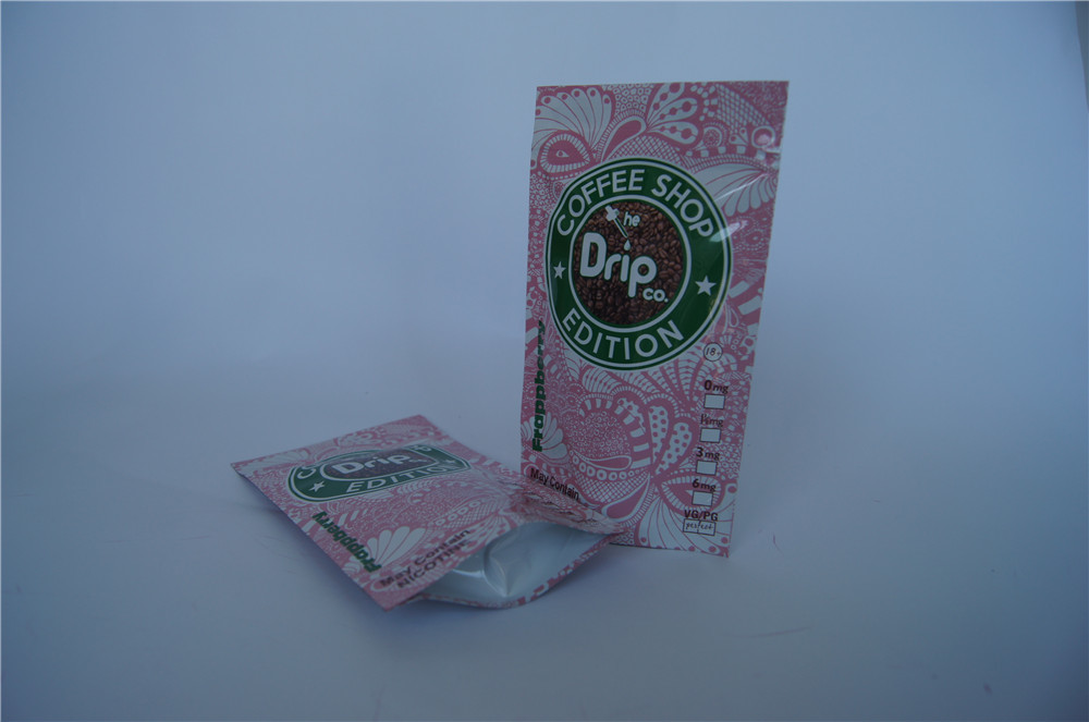 Paket Pencetakan Kustom Stand Up Vape Kemasan dengan Zipper / Tear Notch