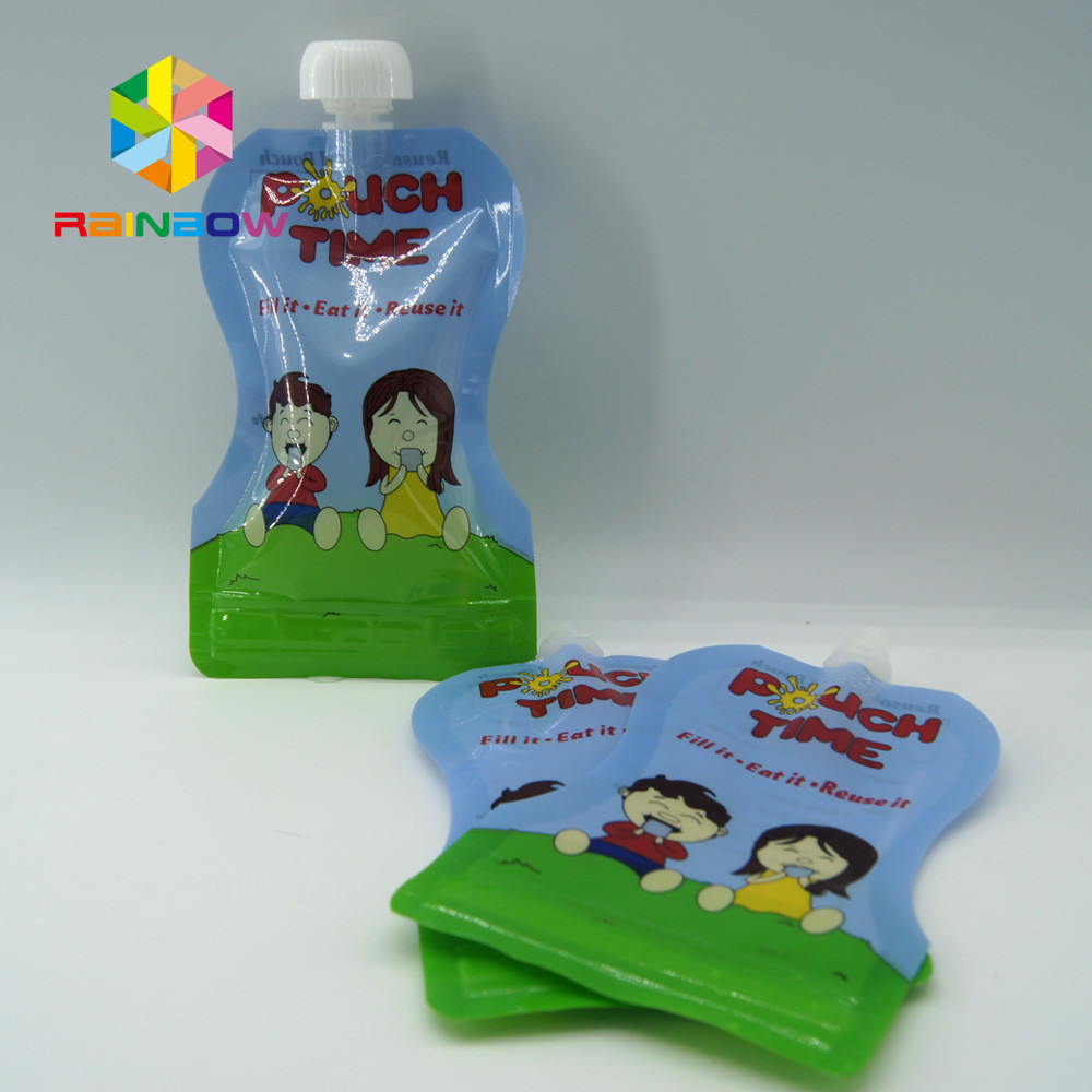 Kustom Reusable Liquid Stand Up Liquid Spout Bags Tas Kemasan Makanan Bayi
